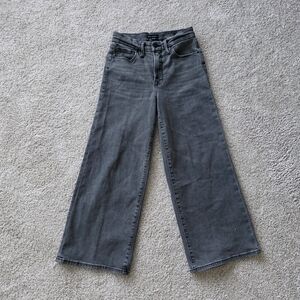 Good American Dark Gray Wide-Leg Jeans